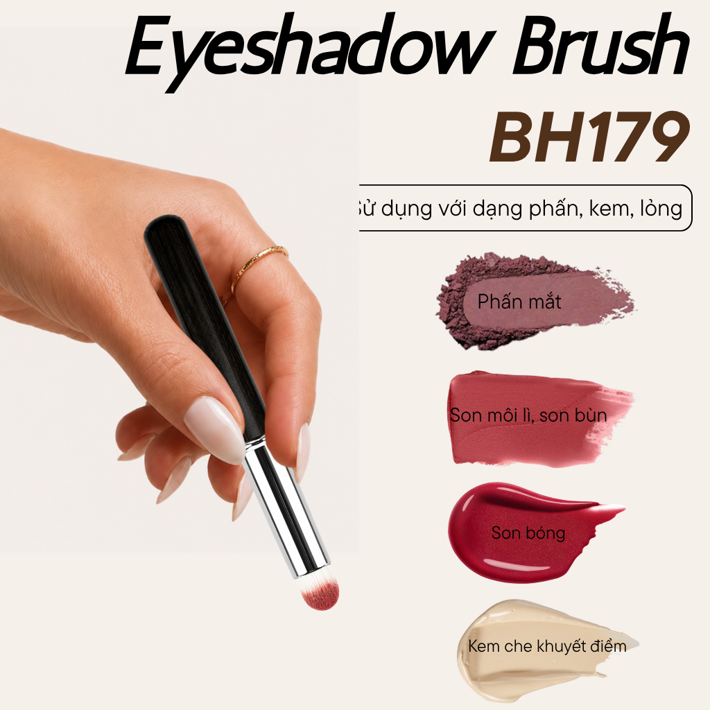 Cọ Môi Nhấn Đuôi Mắt Che Khuyết Điểm Có Nắp BH Cosmetics Eyeshadow Brush BH179